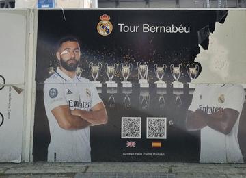 Brasileiro teve foto vandalizada no Santiago Bernabéu