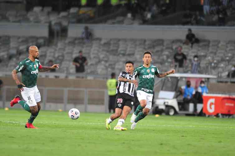 Fotos da partida de volta da semifinal da Copa Libertadores de 2021, no Mineiro, entre Atltico e Palmeiras