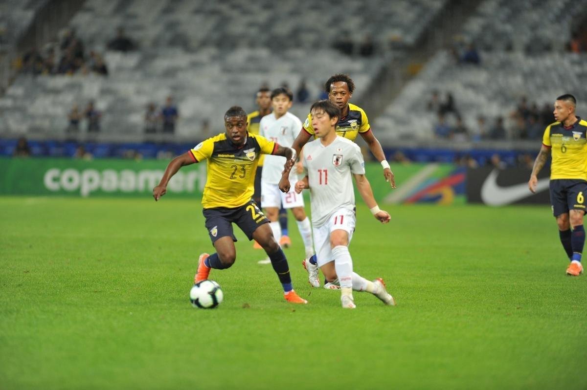 Equador e Japo se enfrentaram no Mineiro pela terceira rodada do Grupo C da Copa Amrica