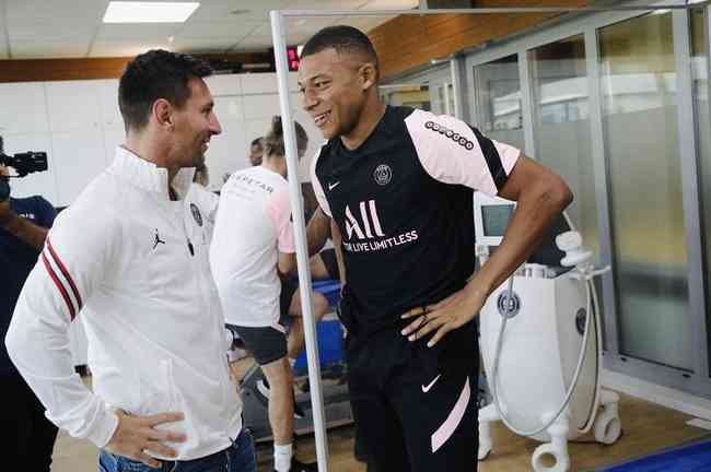 Mbapp e Messi se encontraram pela primeira vez