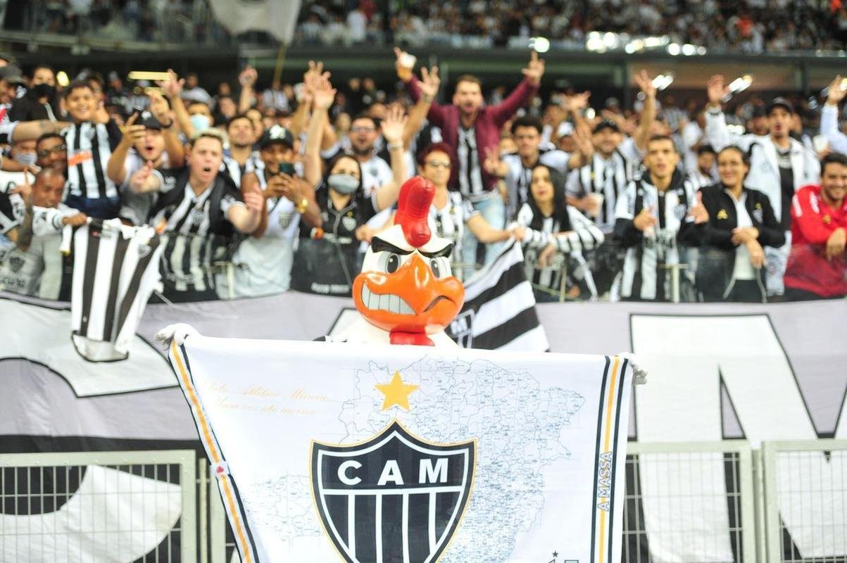Torcida do Atltico no jogo diante do Fortaleza, vlido pela ida da semifinal da Copa do Brasil, no Mineiro