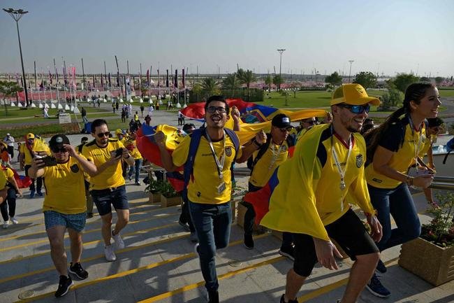 Torcedores do Equador no jogo de abertura da Copa do Mundo
