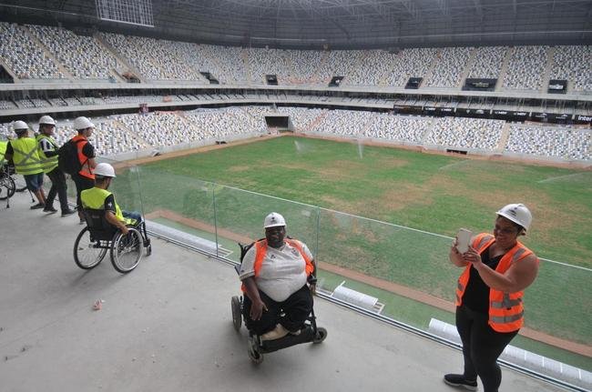 Fotos da visita feita por pessoas com deficincia na Arena MRV, nesta quinta-feira (9/2)
