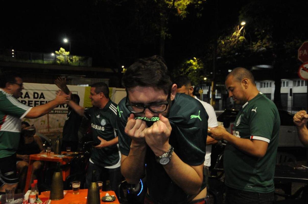 Torcedores do Palmeiras vibraram com a classificao  final da Libertadores aps empate com Atltico no Mineiro