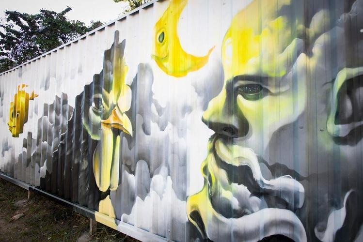 Grafites da Arena MRV ganham cores