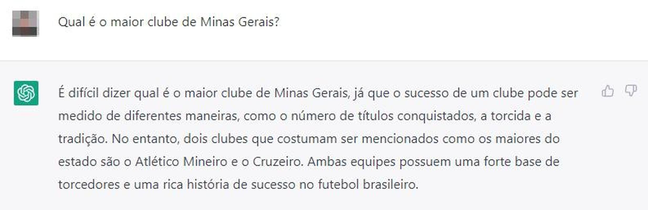 Bastante popular nas redes sociais, inteligncia artificial ChatGPT respondeu perguntas sobre o clssico mineiro entre Cruzeiro e Atltico