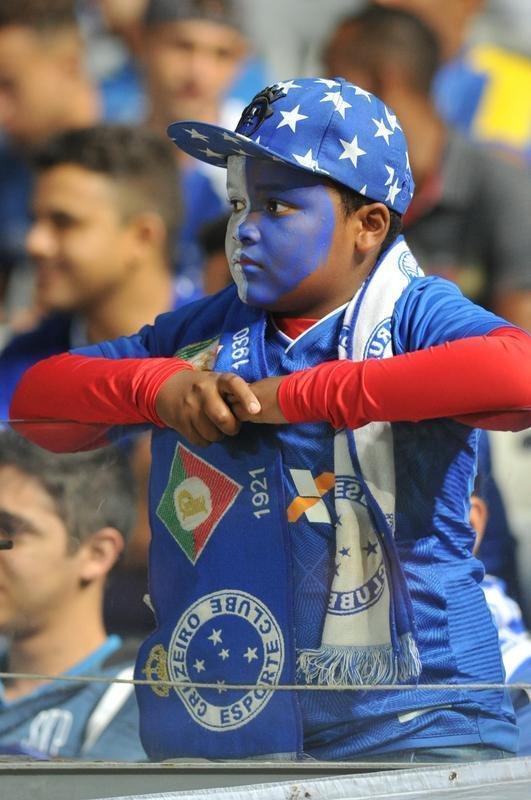 Torcida do Cruzeiro no duelo desta tera, no Mineiro, contra o Racing, pela Libertadores