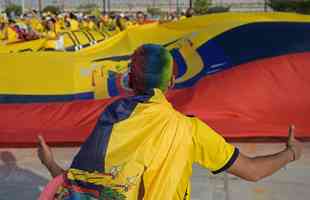 Torcedores do Equador no jogo de abertura da Copa do Mundo