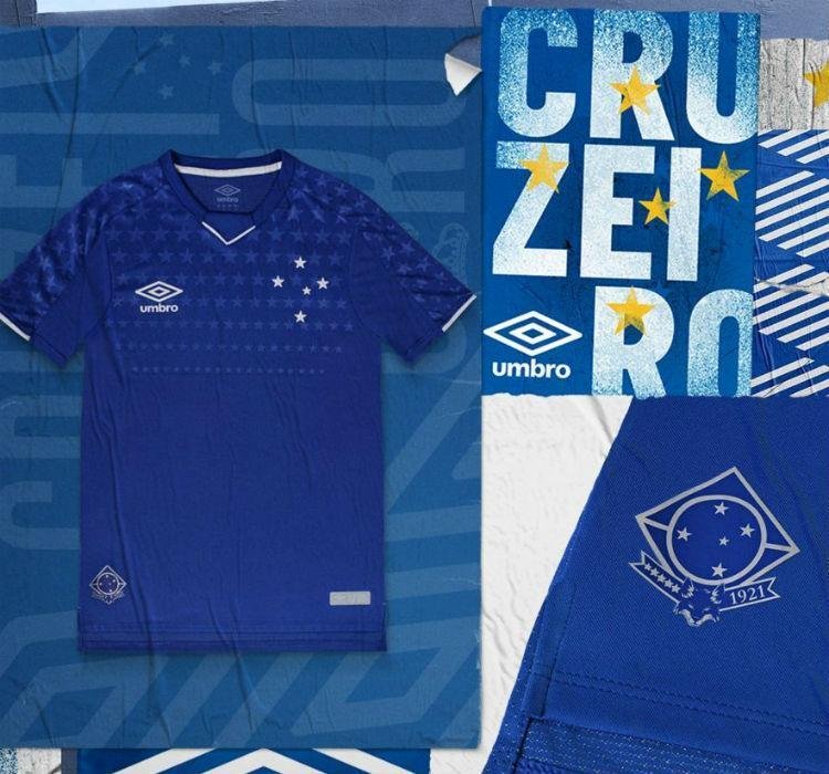 Imagens da camisa principal do Cruzeiro para a temporada 2019
