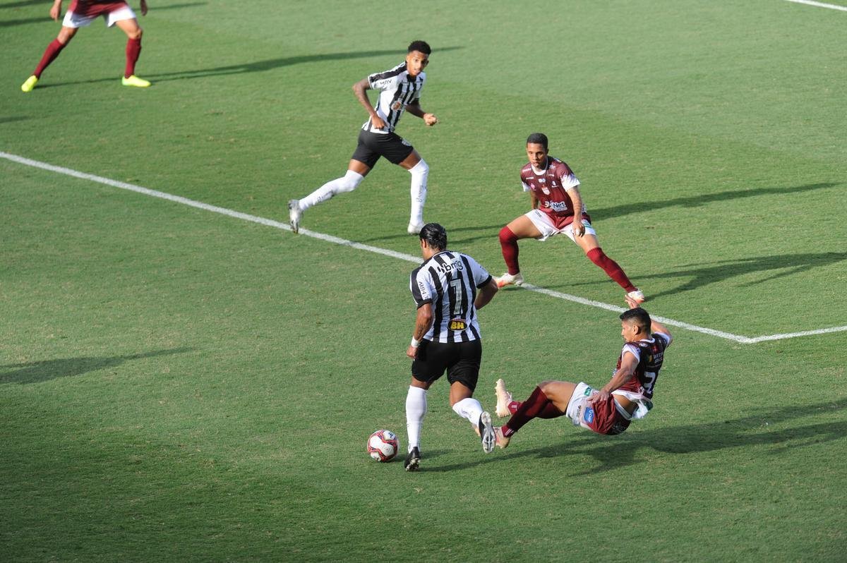 Fotos da vitria do Atltico sobre o Patrocinense, por 3 a 1, no Independncia, em Belo Horizonte, pela quarta rodada do Campeonato Mineiro. Mando foi do clube do interior, que no pde realizar a partida em Patrocnio devido ao elevado nmero de casos de COVID-19 na cidade.