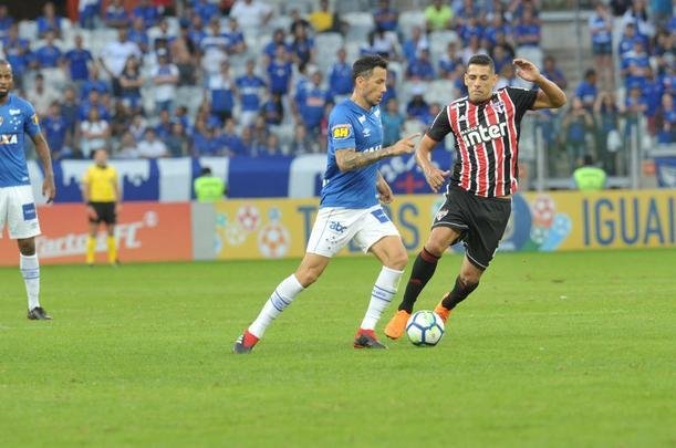 Fotos do jogo entre Cruzeiro e So Paulo