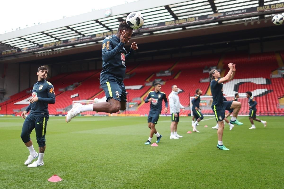 Veja imagens do último treino do Brasil antes do amistoso contra a Croácia