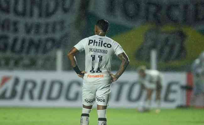 Marinho sofreu a leso muscular na derrota por 3 a 2 para o Palmeiras
