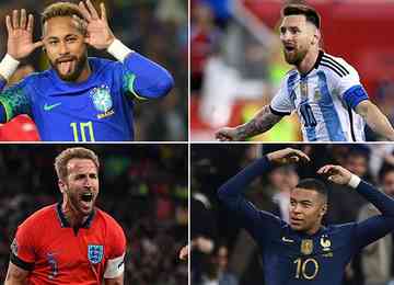 Inglaterra, Argentina, França, Brasil e Espanha são os maiores favoritos a avançar na fase de grupos do Mundial, que começará neste domingo