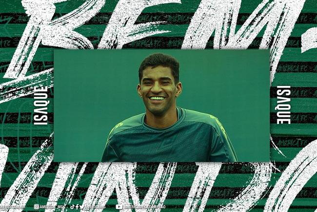 O meia-atacante Isaque foi a 13 contratao do Amrica para a temporada. O jogador de 24 de anos, que percente ao Grmio, assinou por emprstimo at o fim da Srie A. 