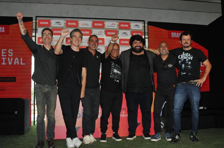 Personalidades no evento que anunciou detalhes da inauguração da Arena MRV