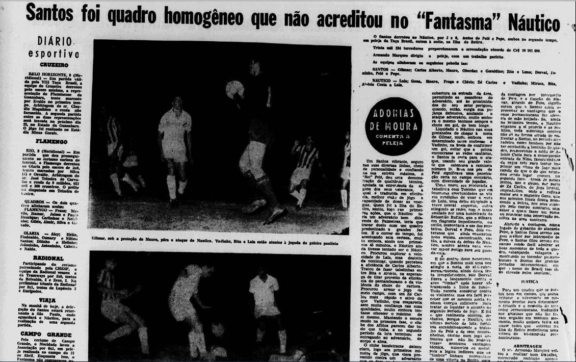 09/11 Náutico 0 x 2 Santos - Na foto que estampa a capa do jornal, o meia Vadinho perde um 'gol feito' que faria bastante falta ao Náutico, na derrota por 2 a 0 para o Santos.