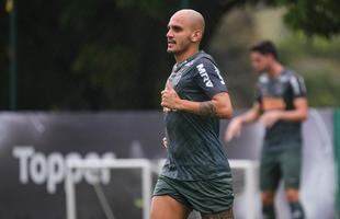 Jogadores do Atltico treinaram nesta tera-feira, vspera do jogo com o Defensor