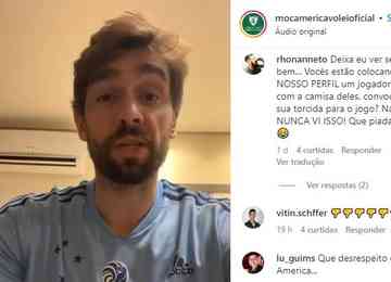 Torcedores do América demonstraram revolta com ação de marketing do Coelho envolvendo o Cruzeiro no Instagram, e clube apagou a postagem
