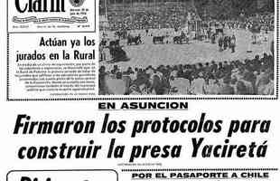30/07/1976 - Clarn anuncia deciso entre Cruzeiro e River, em Santiago, com transmmisso pela TV