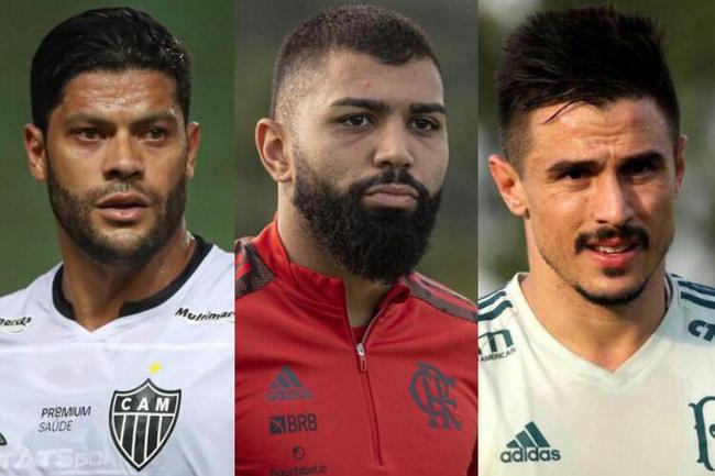 Hulk, Gabigol e Willian são os artilheiros de Atlético, Flamengo e Palmeiras