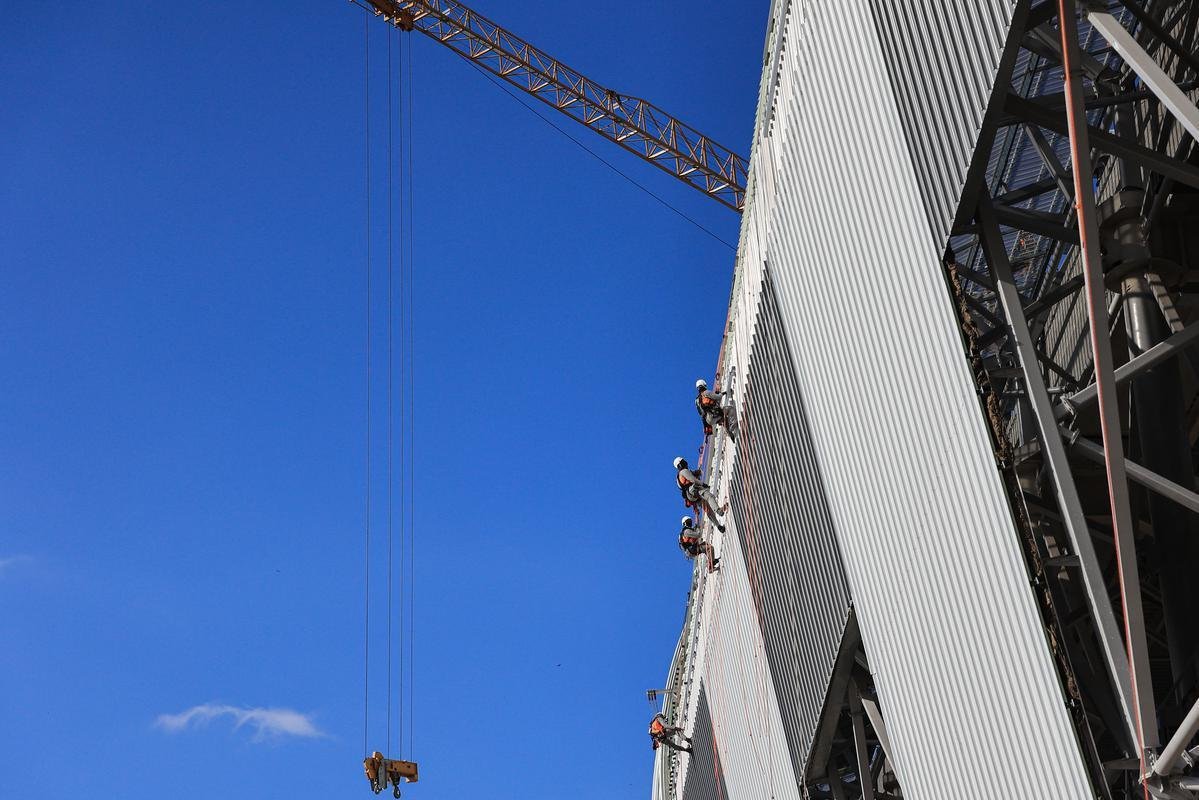 Arena MRV segue em ritmo acelerado de obras. Previso de concluso do estdio foi atualizada para dezembro.