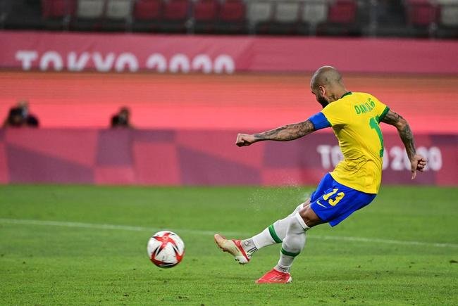 Fotos da vit�ria do Brasil sobre o M�xico, na semifinal do futebol masculino