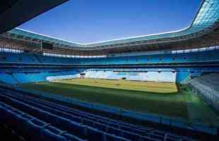 Arena do Grmio - R$ 600 milhes em 2014. Capacidade: cerca de 55 mil
