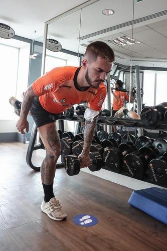 Jogadores do Atlético fizeram uma atividade regenerativa em São Paulo nesta quarta-feira, dia seguinte ao empate por 0 a 0 com o Palmeiras