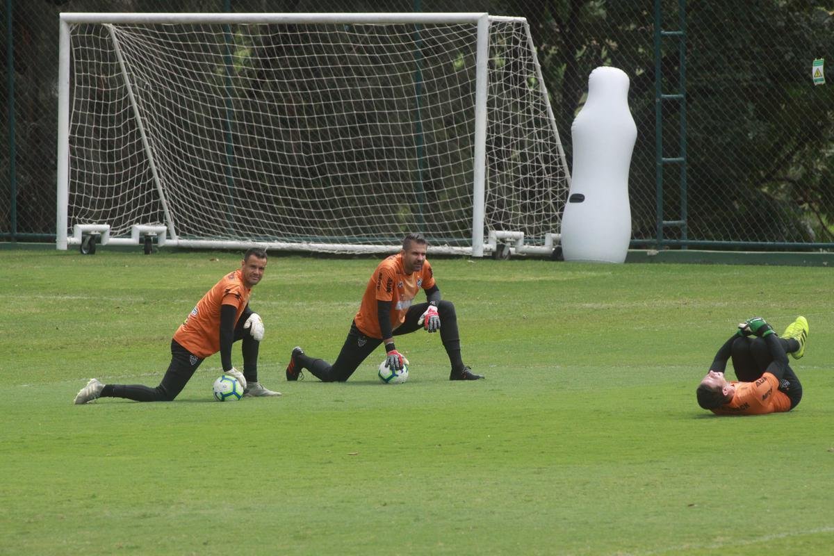 Treino do Atltico em preparao para o jogo de sbado, no Maracan
