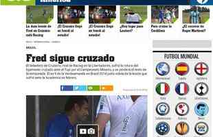 Jogador do Cruzeiro est praticamente fora da Copa Libertadores