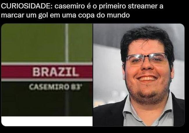 Casemiro virou meme nas redes sociais aps marcar o decisivo gol contra a Sua