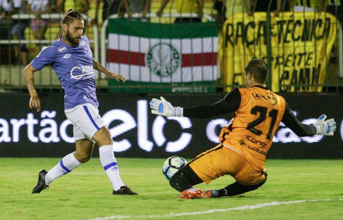 Rafael Sobis, do Cruzeiro, foi o artilheiro da Copa do Brasil de 2017 com cinco gols. Naquele ano, o clube se sagrou pentacampeo ao bater o Flamengo na deciso. Na foto, o atacante em jogo contra o Volta Redonda, pela primeira fase.