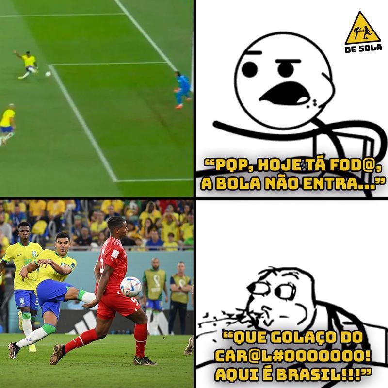 Casemiro virou meme nas redes sociais aps marcar o decisivo gol contra a Sua