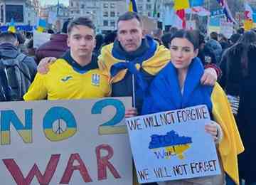 Ídolo ucraniano marcou presença em protestos contra invasão russa
