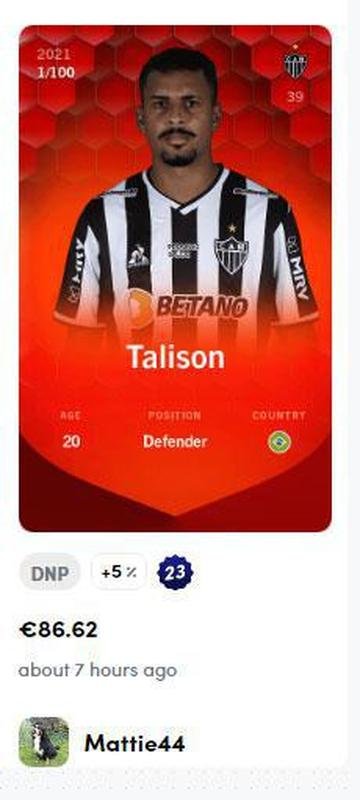 Talison - 86,62 euros (R$ 551,61) pela carta rara
