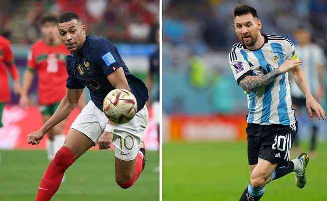 Companheiros de time no PSG, Mbapp e Messi disputaro a final da Copa do Mundo por Frana e Argentina, respectivamente