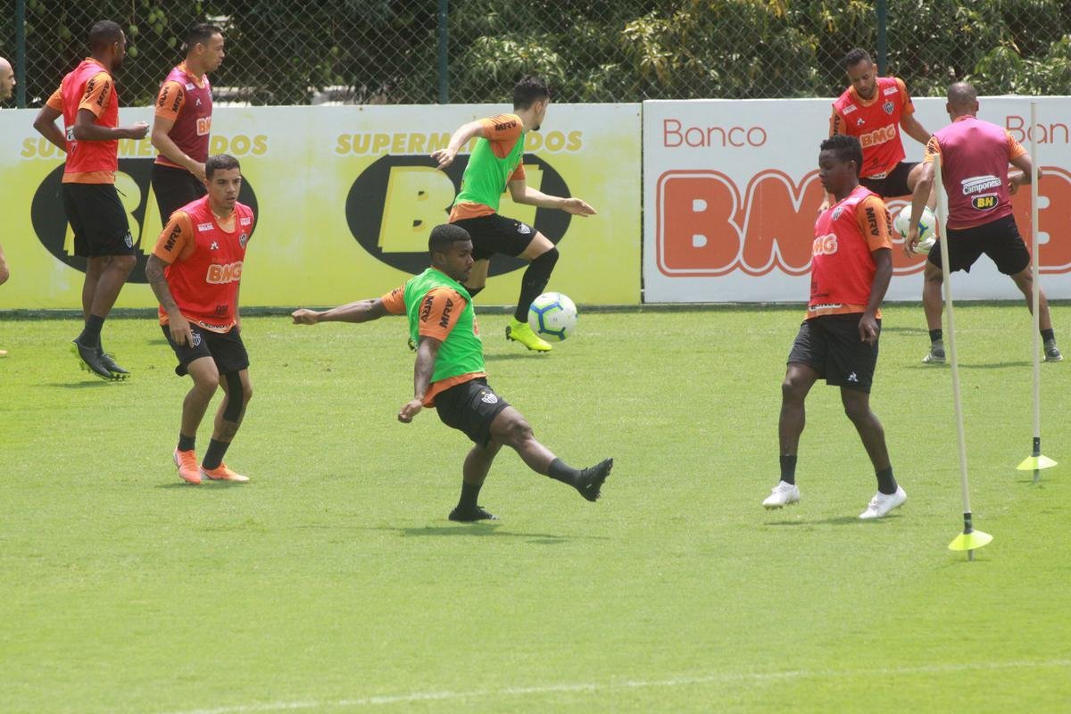 Treino do Atltico em preparao para o jogo de sbado, no Maracan