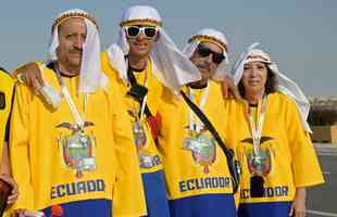 Torcedores do Equador no jogo de abertura da Copa do Mundo