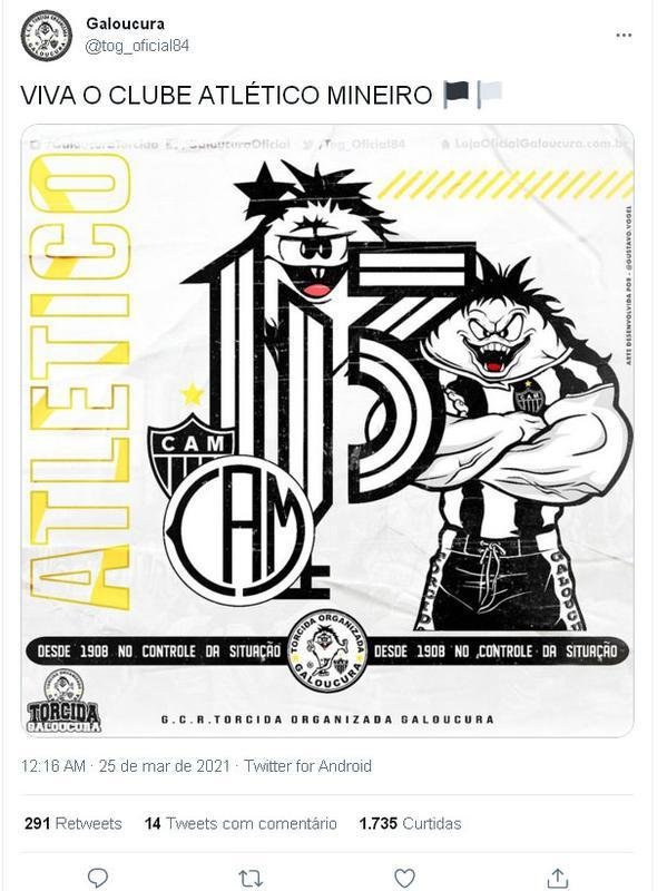 Atltico recebeu mensagens de clubes, jogadores, torcedores e jornalistas