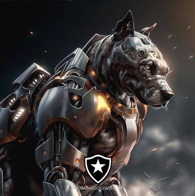 Cachorro, do Botafogo, repaginado com IA