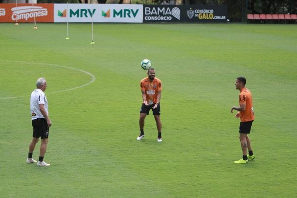 Treino do Atltico em preparao para o jogo de sbado, no Maracan