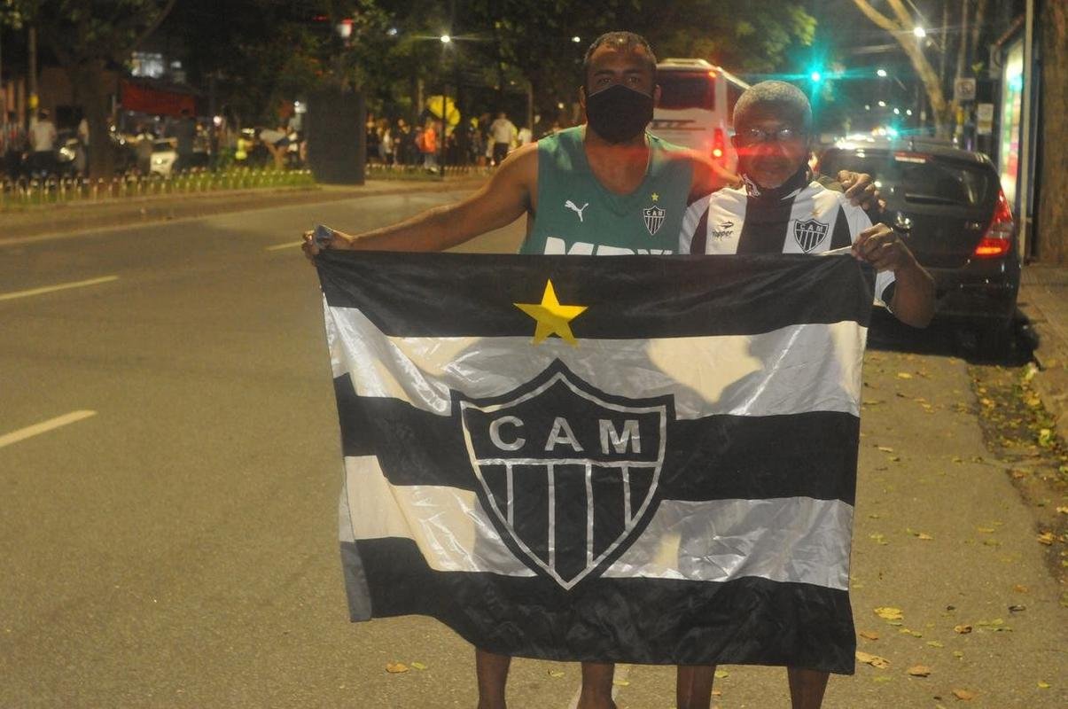 Festa da torcida pelo bicampeonato brasileiro do Atltico na sede do clube, no bairro de Lourdes, em BH