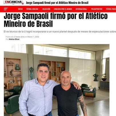 En Cancha - Sampaoli assinou com Atltico Mineiro, do Brasil