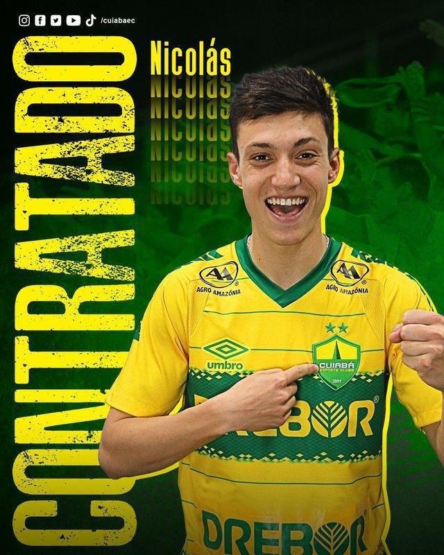 Cuiab anunciou o meio-campista Nicols Quagliata