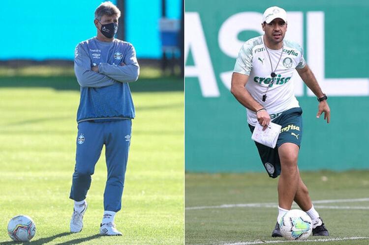 (Foto: Montagem com fotos de Lucas Uebel/Grmio e Cesar Greco/Palmeiras)