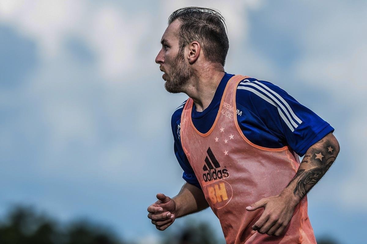 Imagens do treino do Cruzeiro na tarde desta quarta-feira (17/2), na Toca da Raposa II