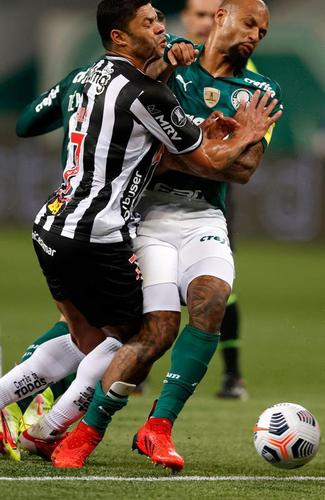 Fotos do jogo de ida da semifinal da Copa Libertadores de 2021, entre Palmeiras e Atltico, no Allianz Parque, em So Paulo
