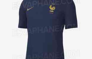 A provvel camisa I da Frana para Copa do Mundo foi desenvolvida pela Nike e divulgada de forma antecipada pelo portal Esvaphane