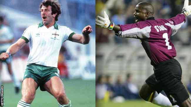 Gerry Armstrong, da Irlanda do Norte, e Tony Sylva, do Senegal, ajudaram a causar surpresas na Copa do Mundo no passado